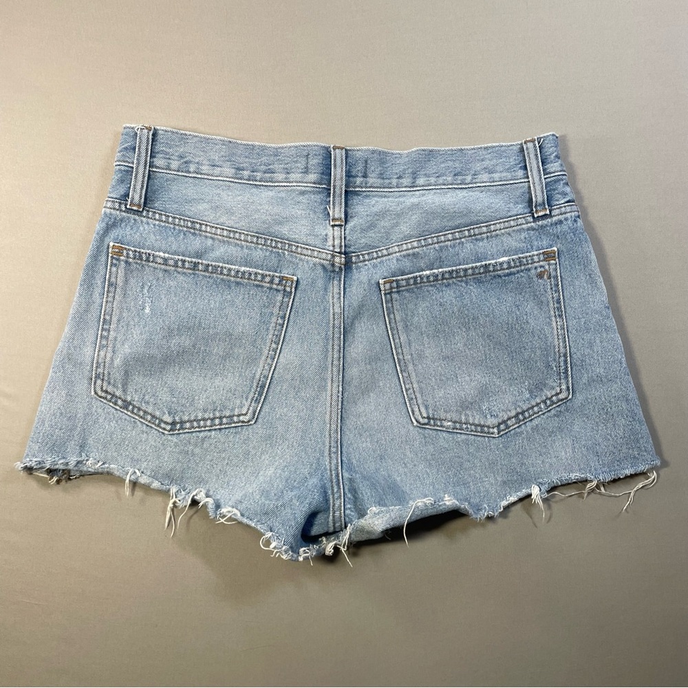 Madewell Relaxed Denim Shorts Rosemount Wash: Destroyed Hem Edition - Womens 28 - Picture 8 of 11